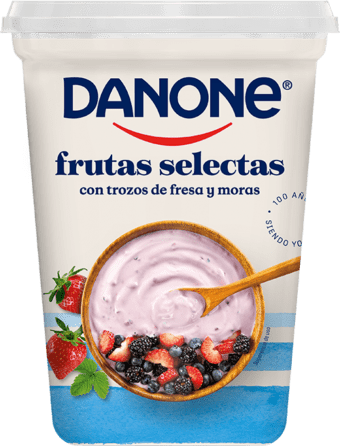 Familiar con trozos de fresa y moras