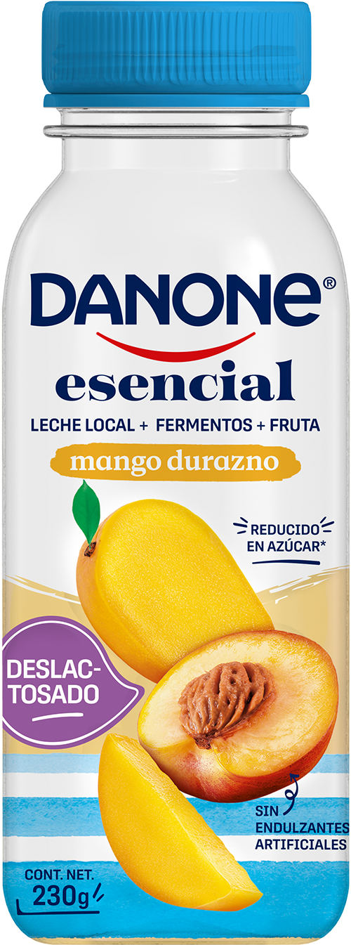 Yogurt Danone sabor mango y durazno