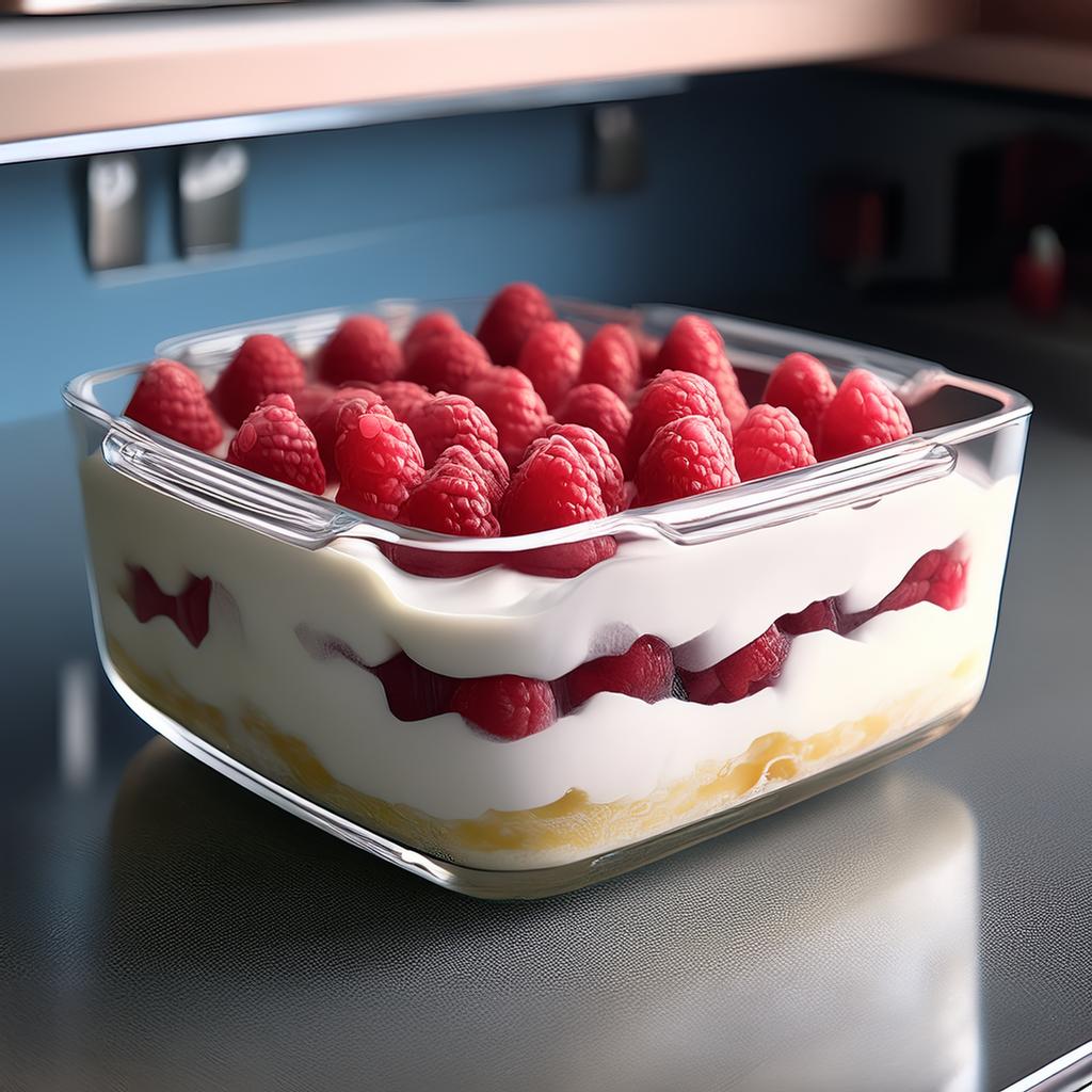 budin de frambuesa