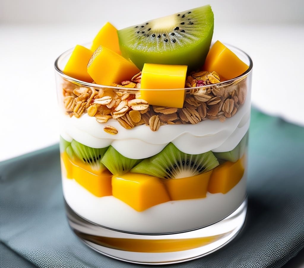 Licuado de yoghurt con plátano y avena